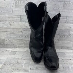 Laredo 4240 Black‎ Leather Cowboy Western Boots Men Size 10.5 Extra Wide